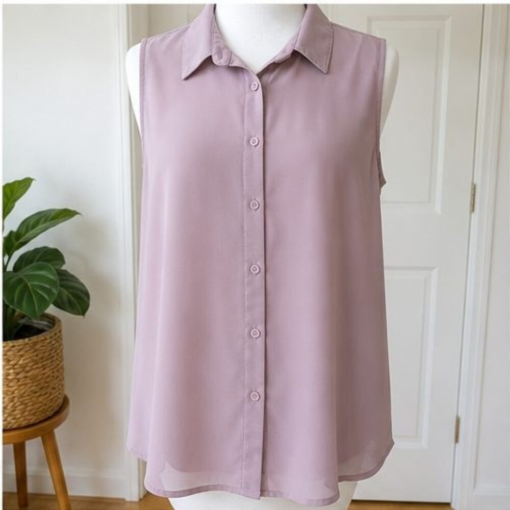 Mauve Pleated Blouse